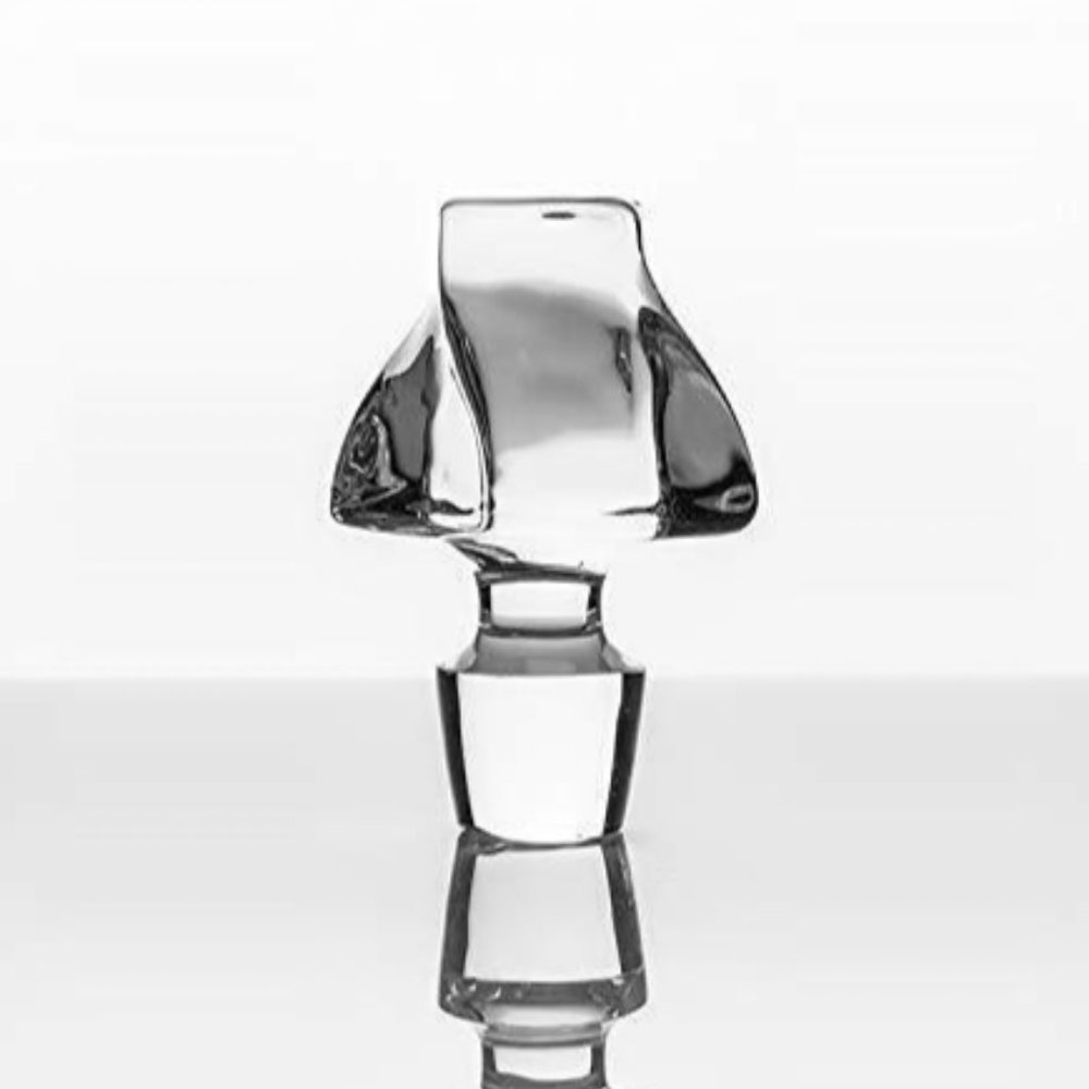 TWISTED CRYSTAL WHISKEY DECANTER LIQUOR BOTTLE - Picture 3 of 4